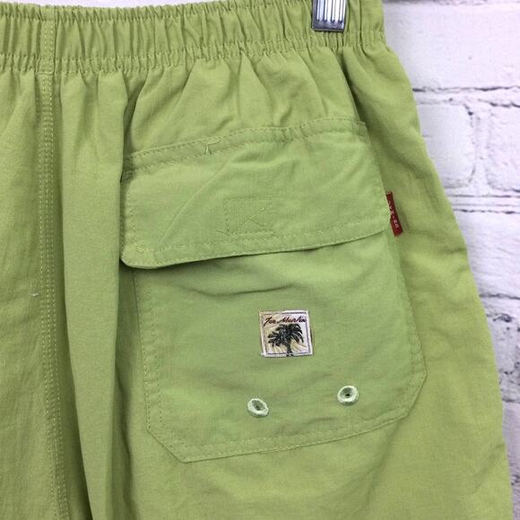 Joe Marlin Unwind Men's Embroidered Flap Pocket Green Lined Swim Trunk Size L - Picture 5 of 13